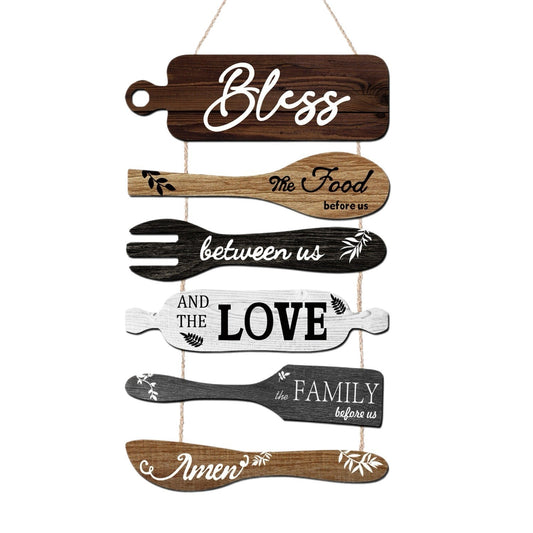 Wooden Family Message Hanging Sign