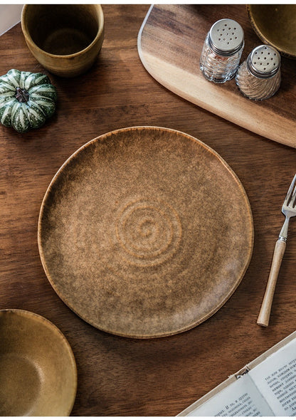 Textured Ceramic Serving Plate