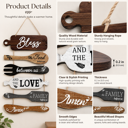 Wooden Family Message Hanging Sign