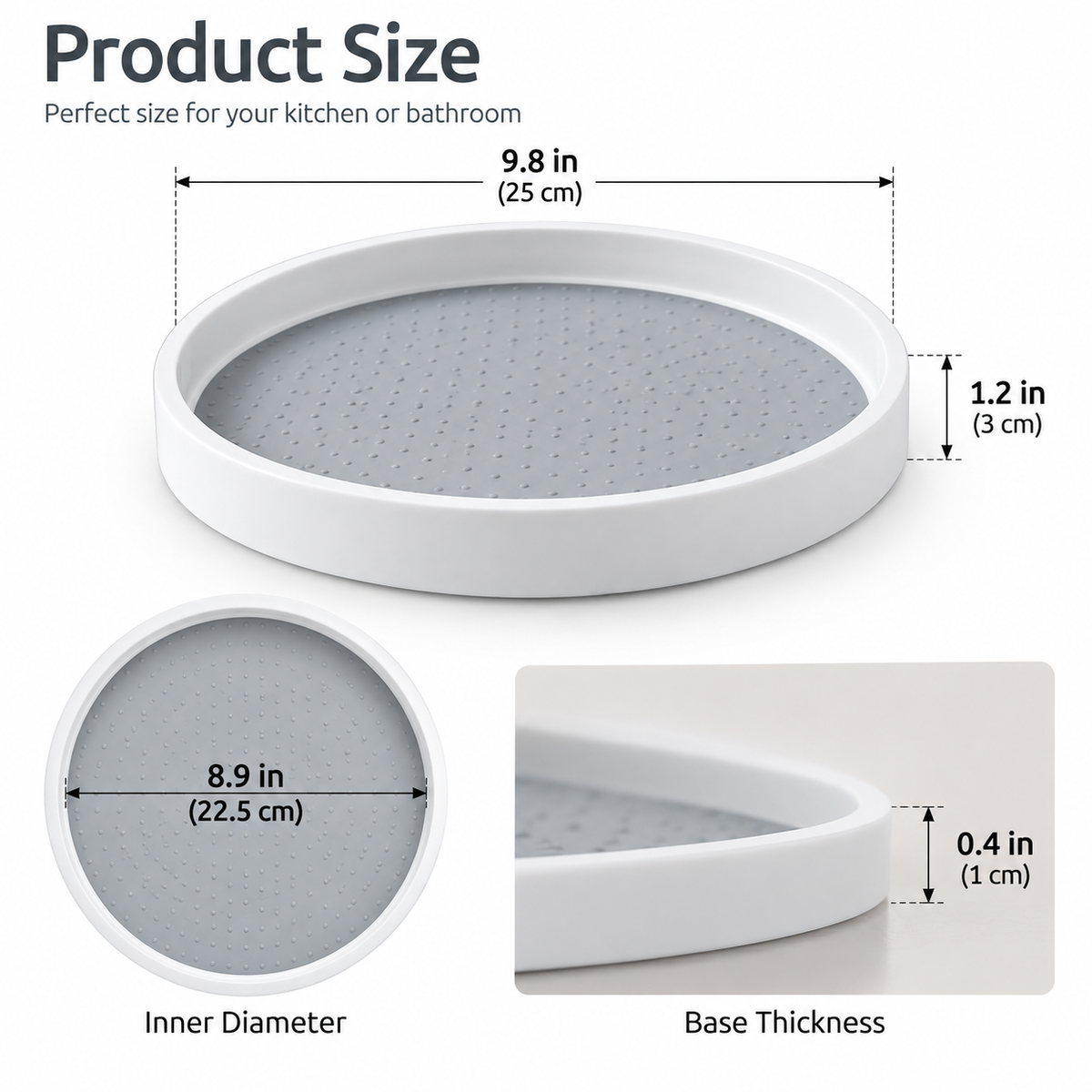 Adjustable Silicone Sink Splash Guard Tray