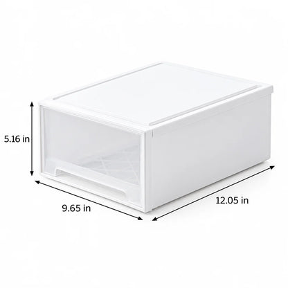 Transparent drawer-style storage box